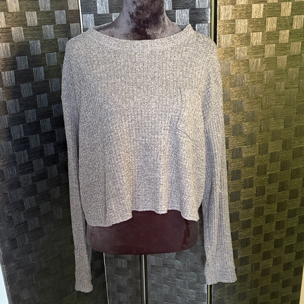 Wild Fable Cropped Gray Sweater